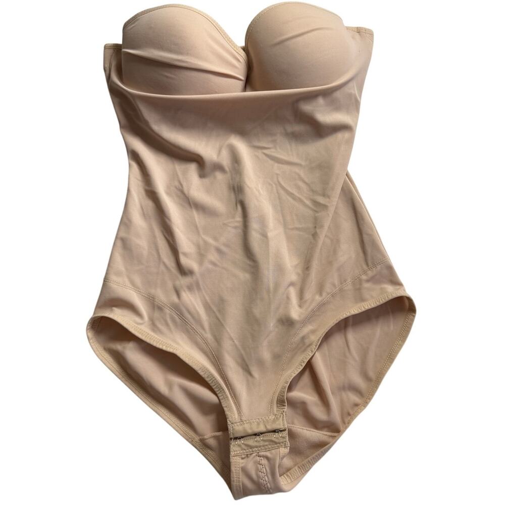 Marilyn Monroe Strapless Bodysuit Shapewear Nude Beige Size M